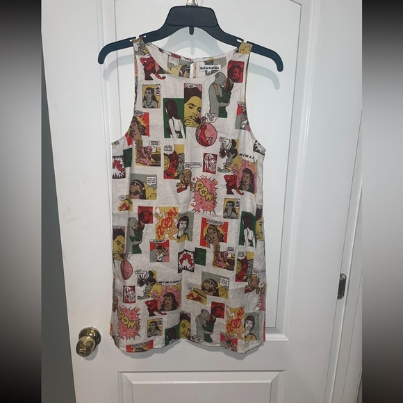 New! Reformation Jessi Linen Comic Book Mini Dress 💋📰 size 4 - Picture 12 of 15